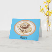 Afbeelding kaneelrol cartoon kaart (Gele Bloem)