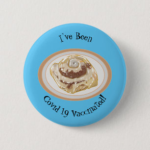 Afbeelding kaneelrol cartoon ronde button 5,7 cm
