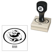 Afbeelding kaneelrol cartoon 	rubberstempel (Gestempeld)