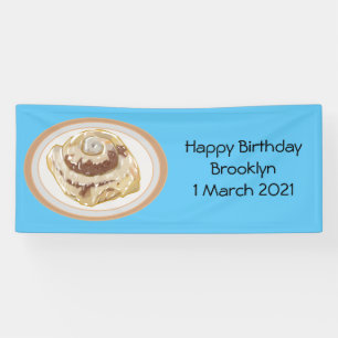 Afbeelding kaneelrol cartoon spandoek