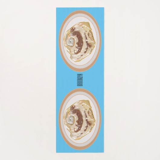 Afbeelding kaneelrol cartoon yogamat (Achterkant)