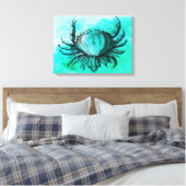 Afbeelding krab (onderwaterdier) (doorsnede) canvas afdruk (Insitu (Slaapkamer))