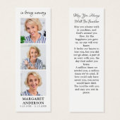 Afbeelding Memorial Funeral Prayer Bladwijzer Mini Visitekaartjes (Voorkant /achterkant)