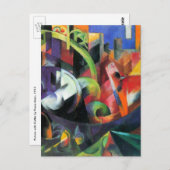 Afbeelding met vee van Franz Marc,  kunst Briefkaart (Voorkant / Achterkant)