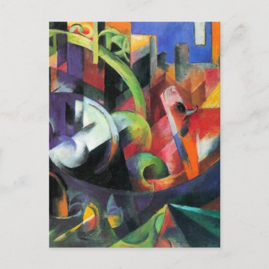 Afbeelding met vee van Franz Marc,  kunst Briefkaart (Voorkant)