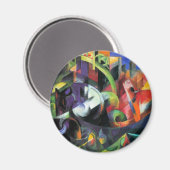 Afbeelding met vee van Franz Marc,  kunst Magneet (Voorkant / Achterkant)
