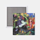 Afbeelding met vee van Franz Marc,  kunst Magneet (Voorkant / Achterkant)