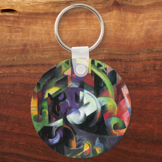 Afbeelding met vee van Franz Marc,  kunst Sleutelhanger (Achterkant)