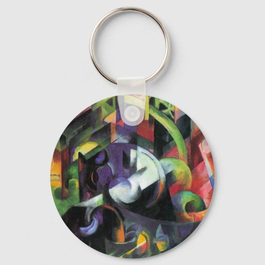 Afbeelding met vee van Franz Marc, kunst Sleutelhanger (Achterkant)
