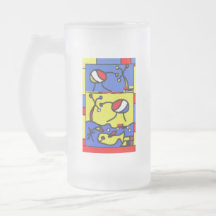 Afbeelding met vis moderne kunst matglas bierpul