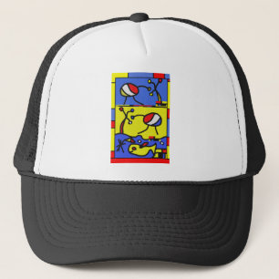 Afbeelding met vis moderne kunst trucker pet