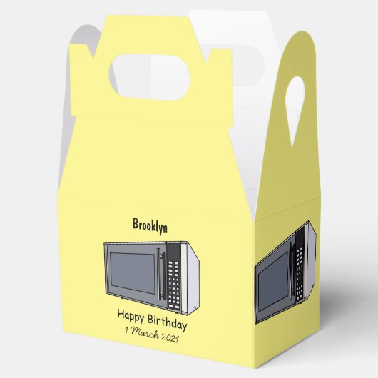 Afbeelding microgolf cartoon bedankdoosjes (Geopend)