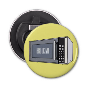 Afbeelding microgolf cartoon button flesopener