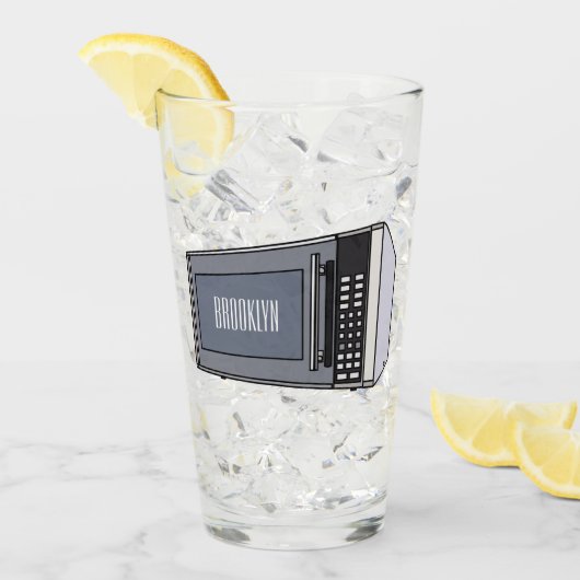 Afbeelding microgolf cartoon glas (Voorkant ijs)