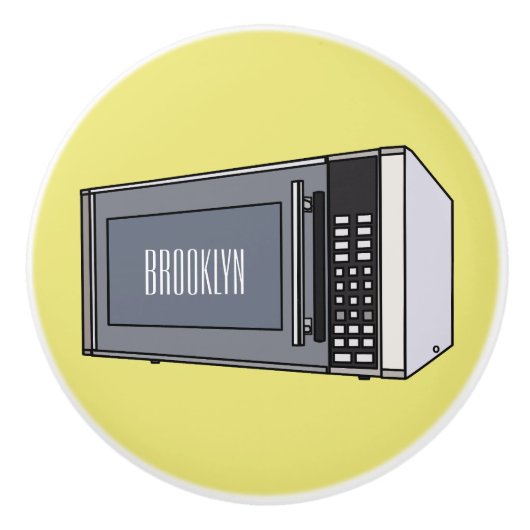 Afbeelding microgolf cartoon keramische knop (Voorkant)