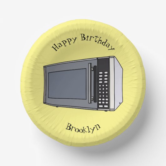 Afbeelding microgolf cartoon papieren kommen (Voorkant)