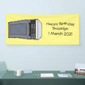 Afbeelding microgolf cartoon spandoek (Beurs)