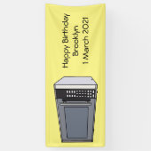 Afbeelding microgolf cartoon spandoek (Verticaal)