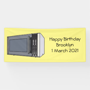 Afbeelding microgolf cartoon spandoek