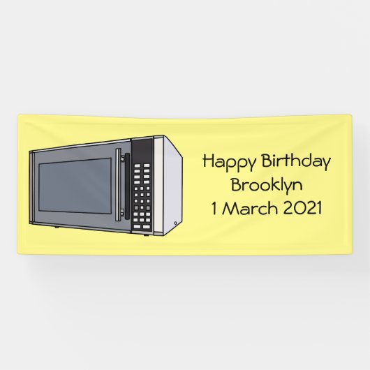 Afbeelding microgolf cartoon spandoek (Horizontaal)