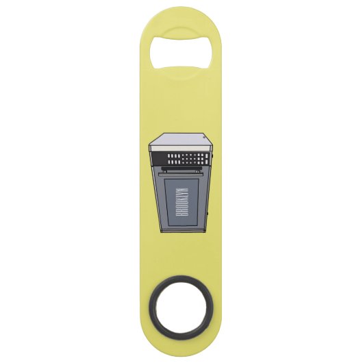 Afbeelding microgolf cartoon speed flessenopener (Achterkant)