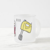 Afbeelding mixer cartoon matglas koffiemok (Voorkant rechts)