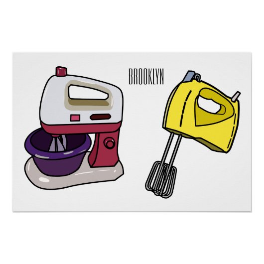 Afbeelding mixer cartoon perfect poster (Voorkant)