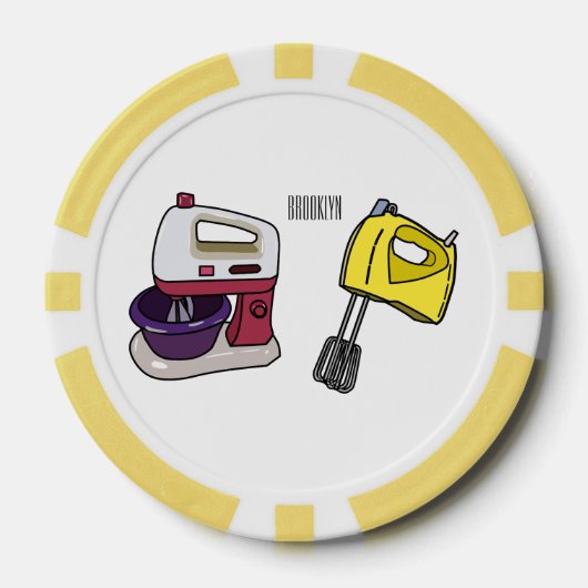 Afbeelding mixer cartoon poker chips (Voorkant)