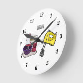 Afbeelding mixer cartoon ronde klok (Hoek)