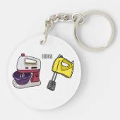 Afbeelding mixer cartoon sleutelhanger (Achterkant)