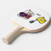 Afbeelding mixer cartoon tafeltennisbatje (Voorkant Gekanteld)