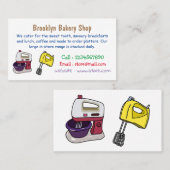 Afbeelding mixer cartoon visitekaartje (Voorkant / Achterkant)