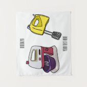 Afbeelding mixer cartoon wandkleed (Voorkant)