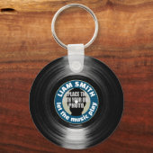 Afbeelding- of fotovinylrecord sleutelhanger (Voorkant)
