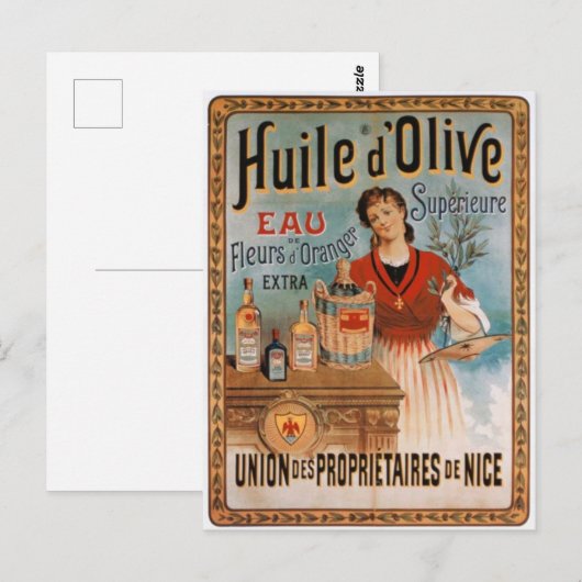 Afbeelding olijfolie briefkaart (Voorkant / Achterkant)