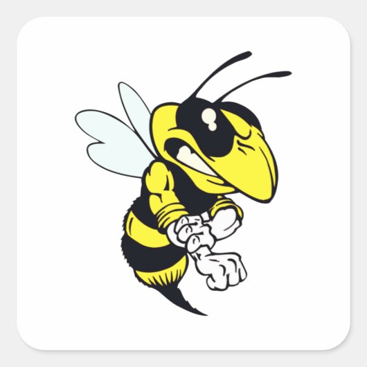 Afbeelding omgekeerde vierkante Stickers (Voorkant)