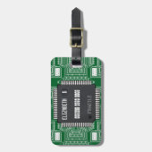 Afbeelding op printkaart met Jouw naam Bagagelabel (Voorkant verticaal)