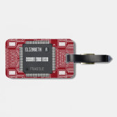 Afbeelding op printkaart met Jouw naam Bagagelabel (Achterkant horizontaal)