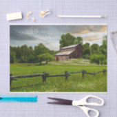 Afbeelding Perfect Barn Nestled in een zomerweide Tissuepapier (Craft)
