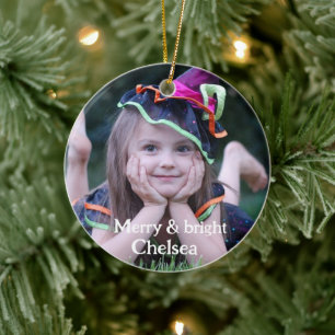 Afbeelding perfecte gepersonaliseerde foto keramisch ornament