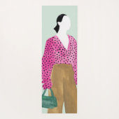 Afbeelding permanente Mode - Polka Dot Top Yogamat (Achterkant)