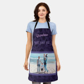 Afbeelding persoonlijke foto Tekst Grootma Gift Vi Schort (Gedragen)