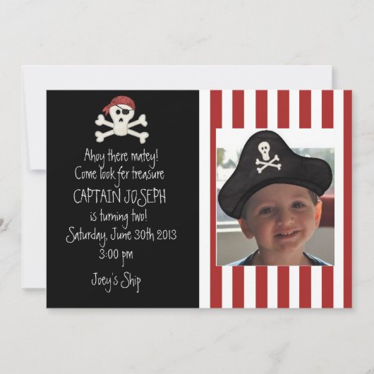Afbeelding Pirate Birthday Uitnodiging (Voorkant)