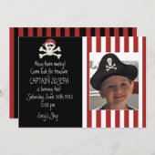 Afbeelding Pirate Birthday Uitnodiging (Voorkant / Achterkant)