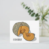 Afbeelding pompoencartoon briefkaart (Staand voorkant)