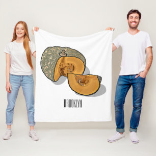 Afbeelding pompoencartoon fleece deken