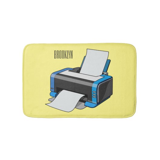 Afbeelding printercartoon badmat (Voorkant)