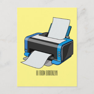 Afbeelding printercartoon briefkaart