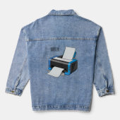 Afbeelding printercartoon denim jacket (Achterkant)