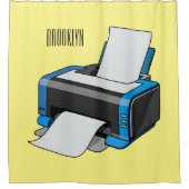 Afbeelding printercartoon douchegordijn (Voorkant)